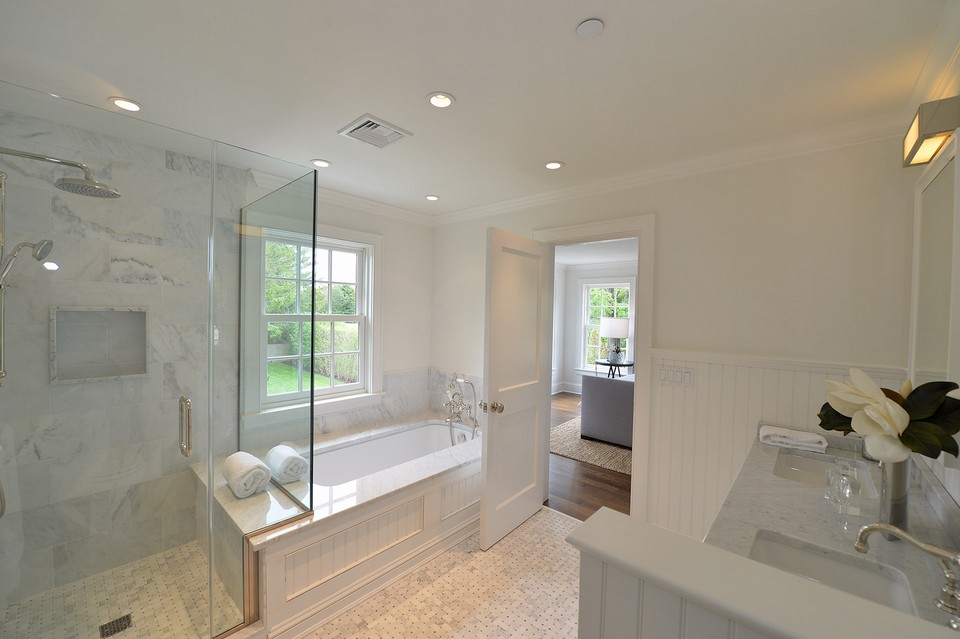 master bath a shower and fabulous air vented jacuzzi tub