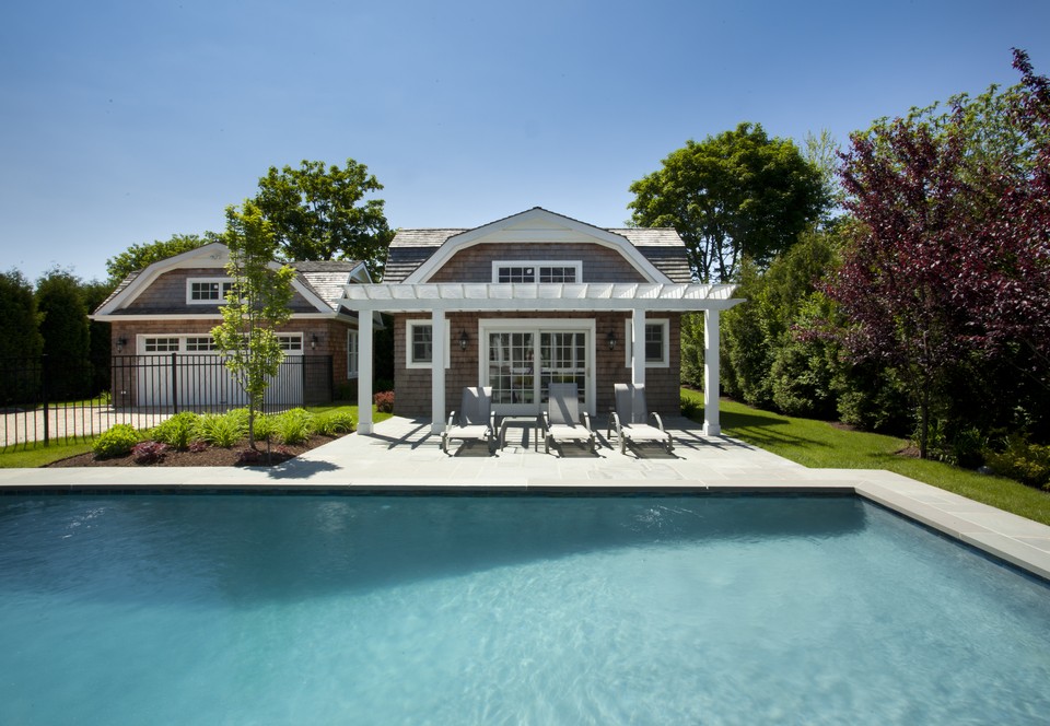 pool, pool house and garage