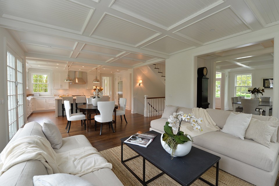 living room with firplace and coiffered ceilings this is the formal living room with loads of natural light