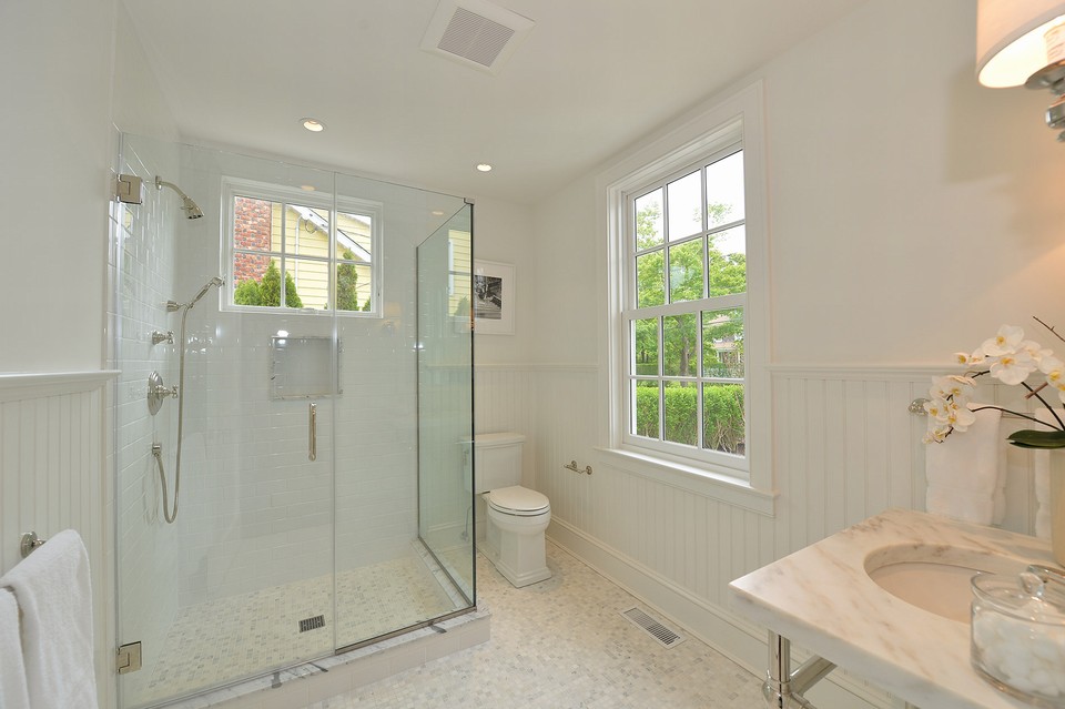 master bathroom--tub with air jets luxury is everywhere in this naturally light filled home!