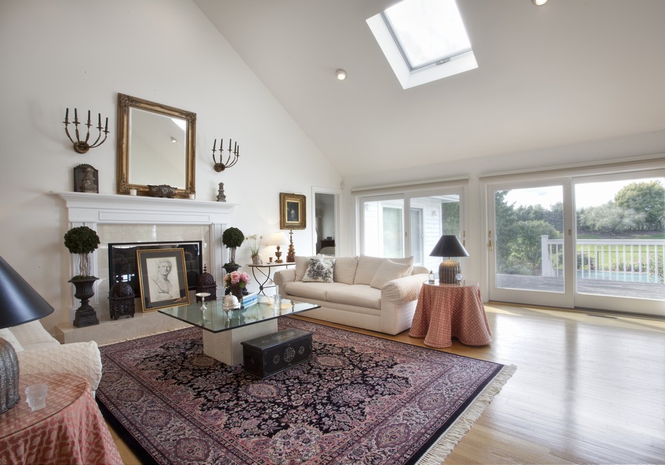 the cathedral ceilings in the living room large, open spaces for entertaining and relaxing.