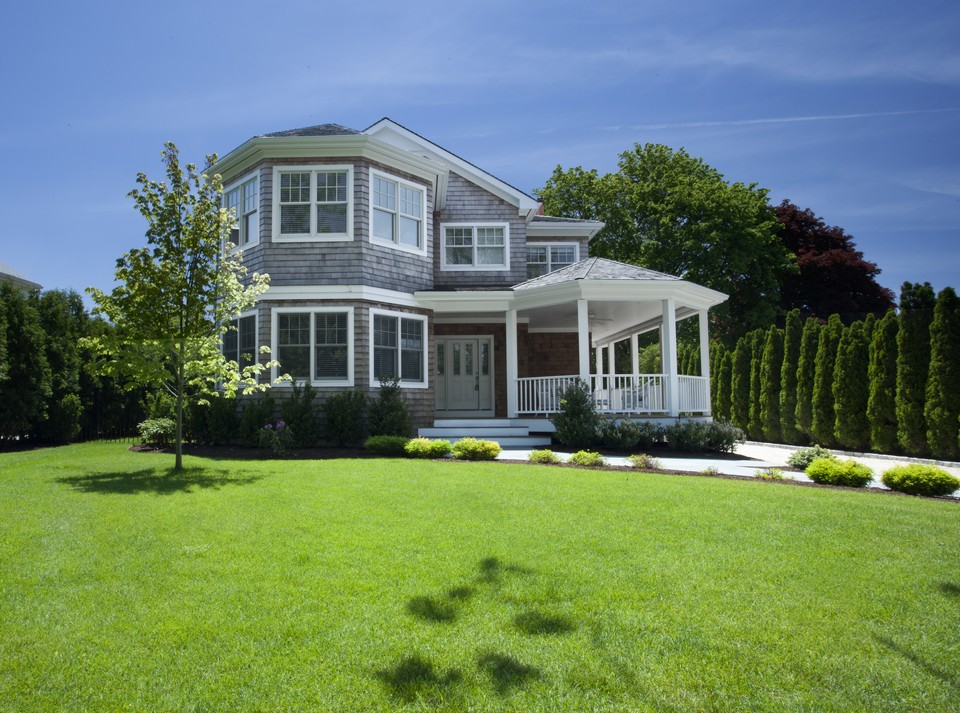 classic shingle-style in southampton village generous wrap around porch is a perfect introduction to the lovely traditional.
