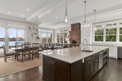 kitchen and sitting area